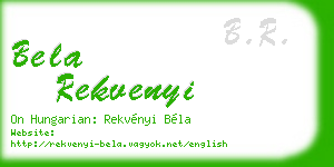 bela rekvenyi business card